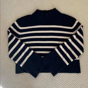 EUC J. Crew striped cropped sweater with bell sleeves size Small